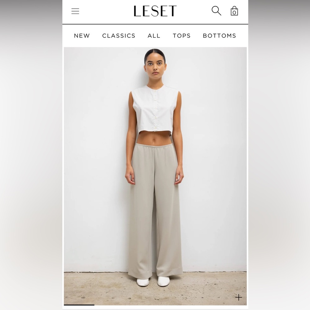 LESET Women's khaki Arielle pocket pants
